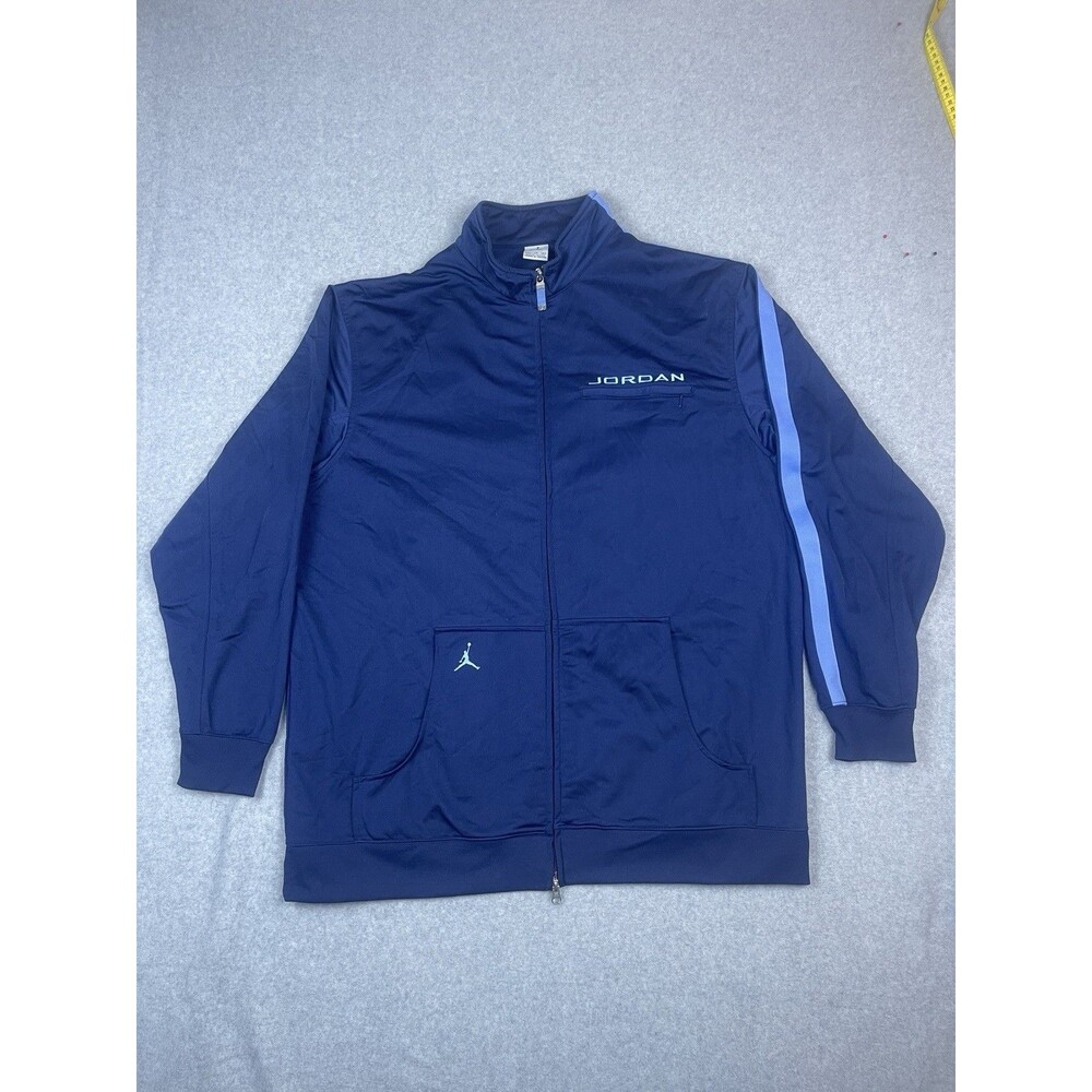 Vintage Nike Air Jordan Track Jacket XXL Mens Navy Blue UNC Warm Up Y2K Retro